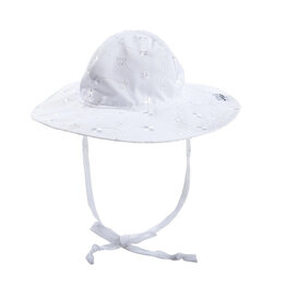 Flap Happy White Eyelet Floppy Hat