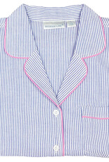 Needham Lane Short Sleeve Capri- Blue/Pink Seersucker