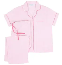 Needham Lane Short Sleeve Capri- Pink/Pink Seersucker