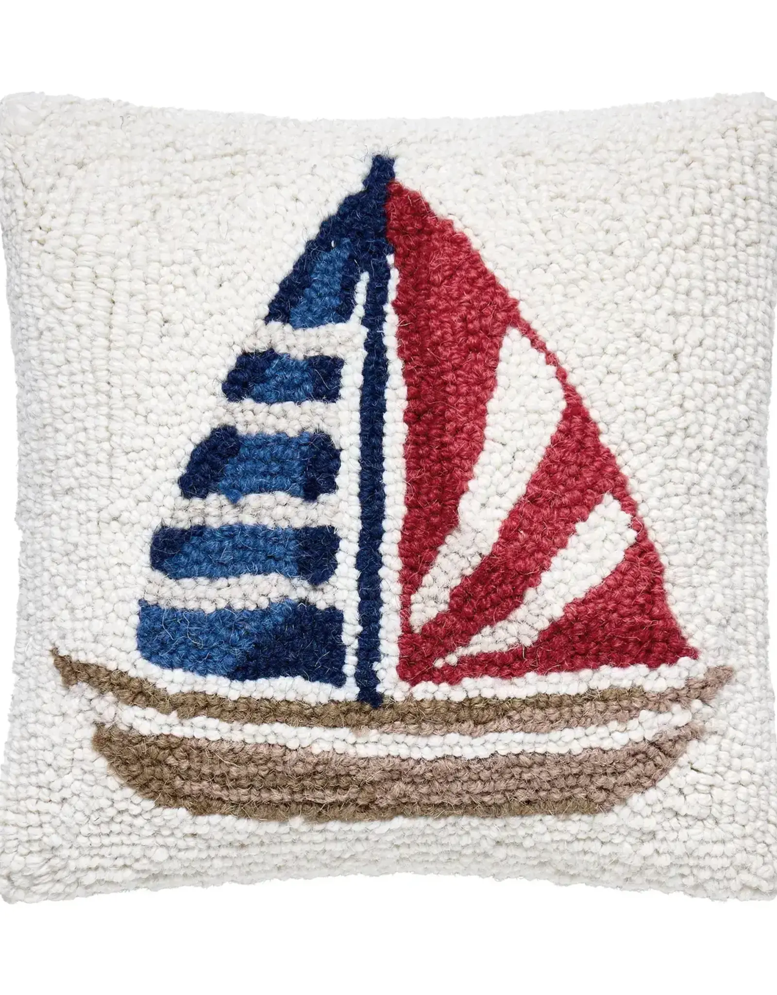 Pillow Stripe Sailboat