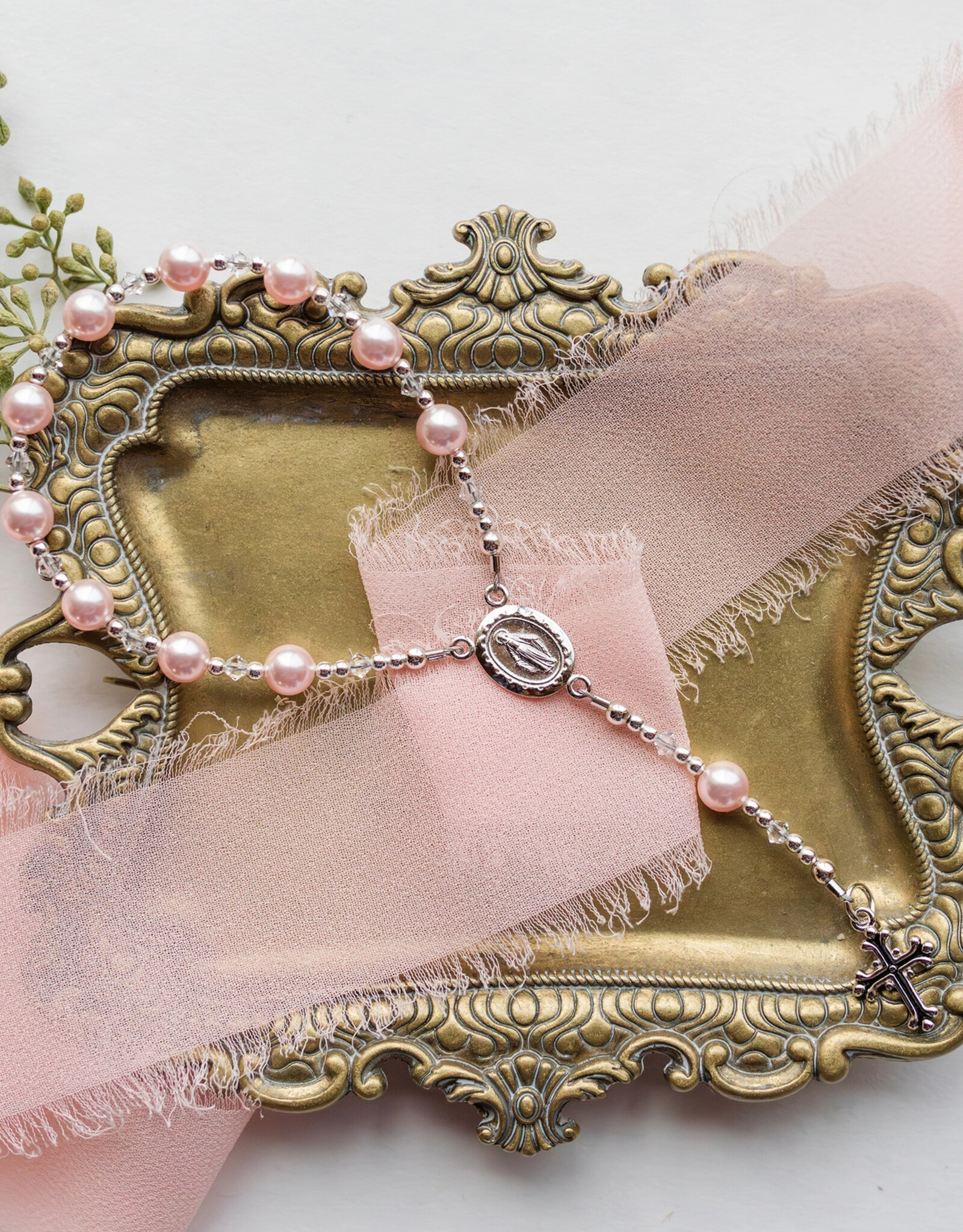 Cherished Moments Pink Baby Rosary