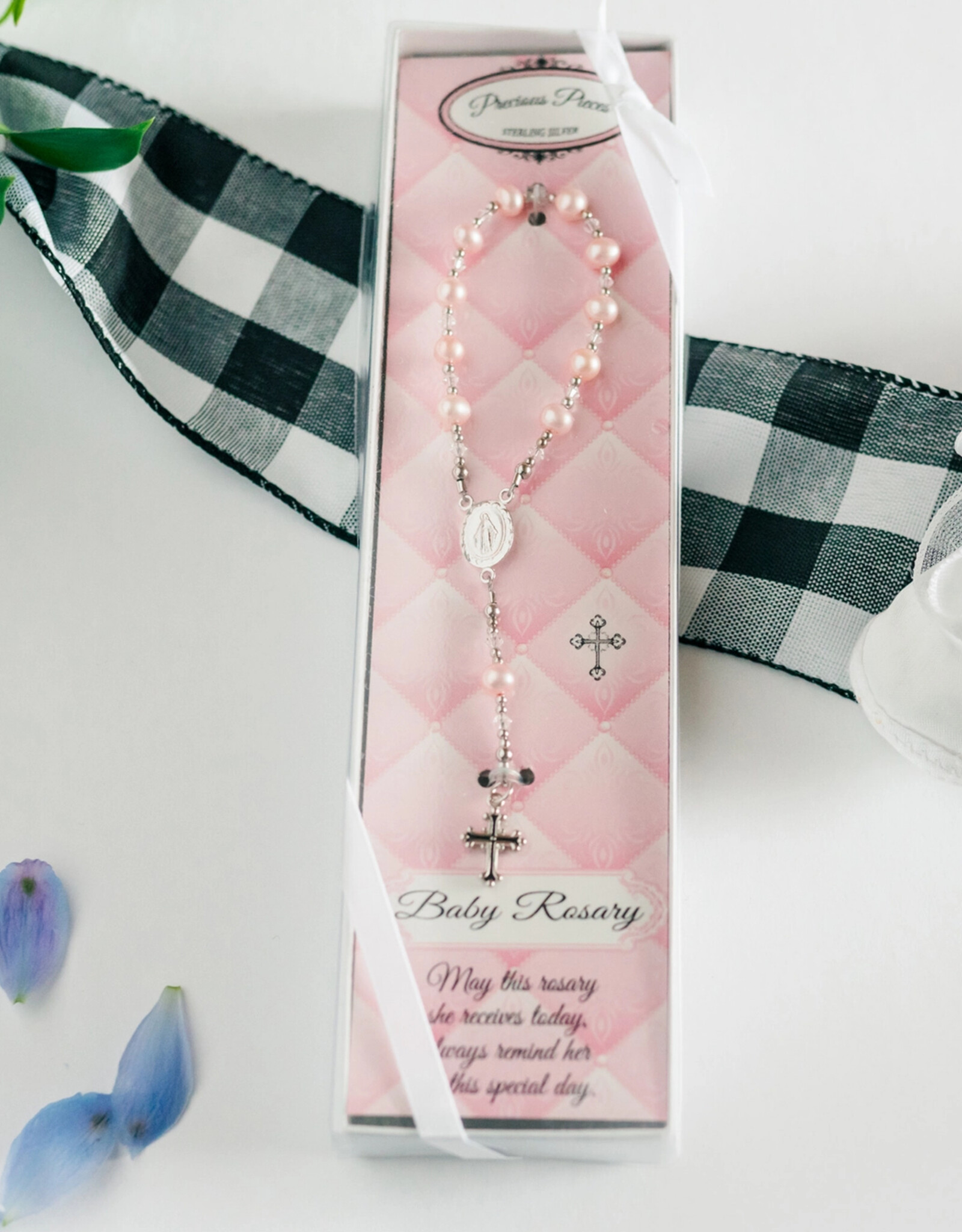 Cherished Moments Pink Baby Rosary