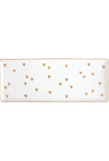 Santa Barbara Design Studio Gold Foil Hearts Ceramic Tray