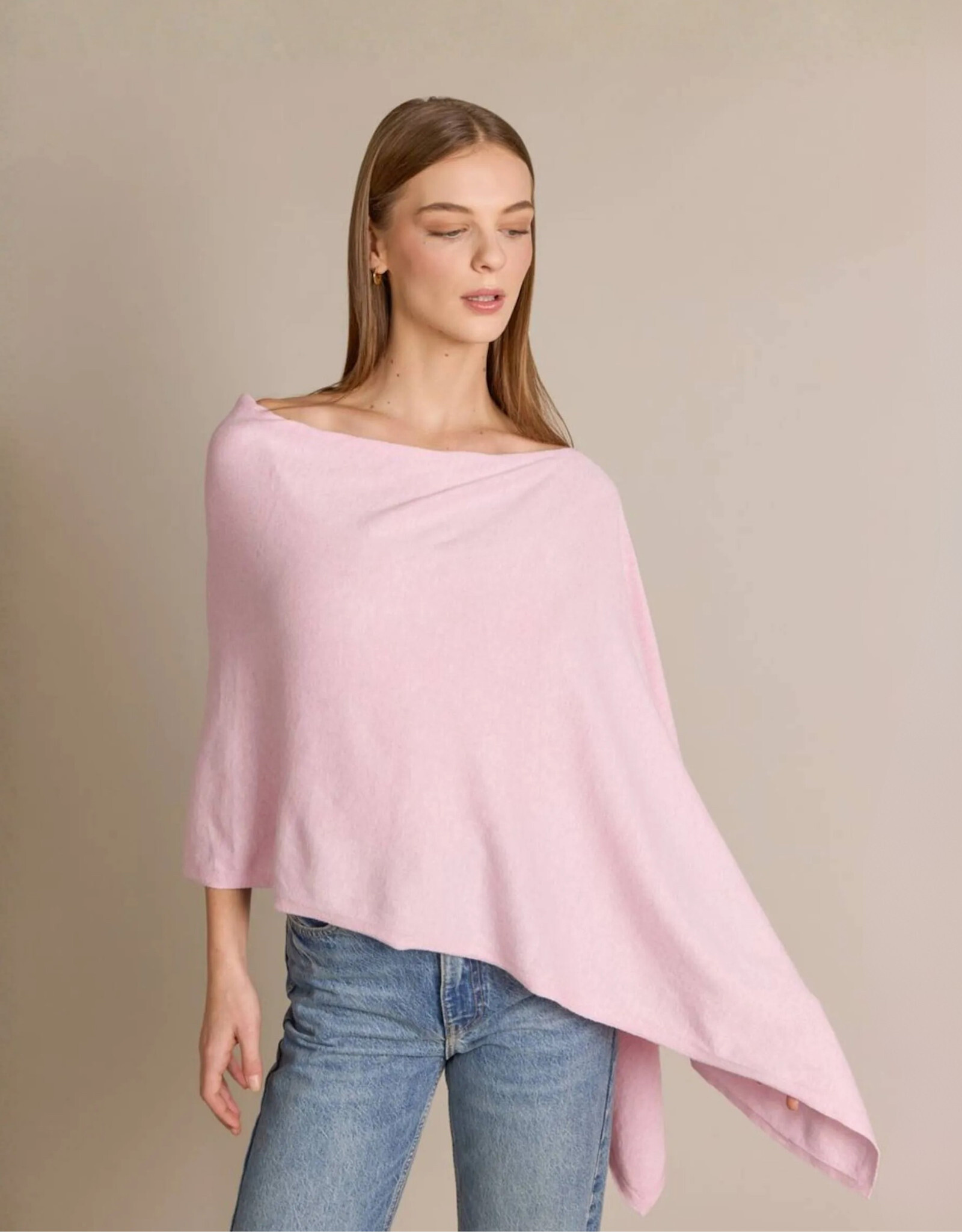 Alashan Cashmere Co. Bermuda Pink Cotton Cashmere Topper