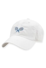 Smather's & Branson Hat Crossed Racquets White Performance