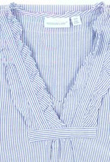 Needham Lane Blue Seersucker Sleeveless Ruffled Nightgown