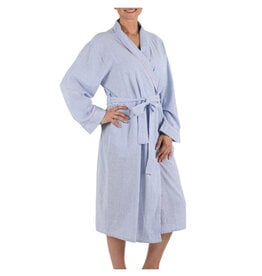 Needham Lane Blue Seersucker Pink Robe