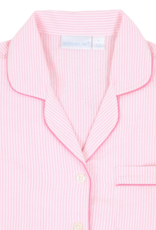 Needham Lane Pink Seersucker Short Sleeve Capri Pajamas