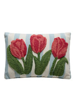 Stripe Tulips Hook Pillow