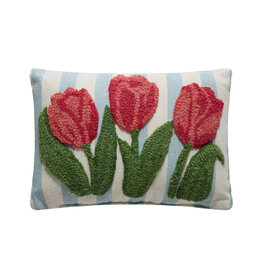 Stripe Tulips Hook Pillow
