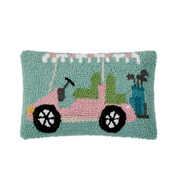 Pink Golf Cart Hook Pillow