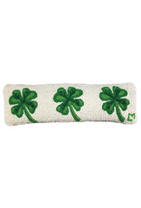 Chandler Four Corners Four Leaf Clover Hooked Wool Lumbar Pillow