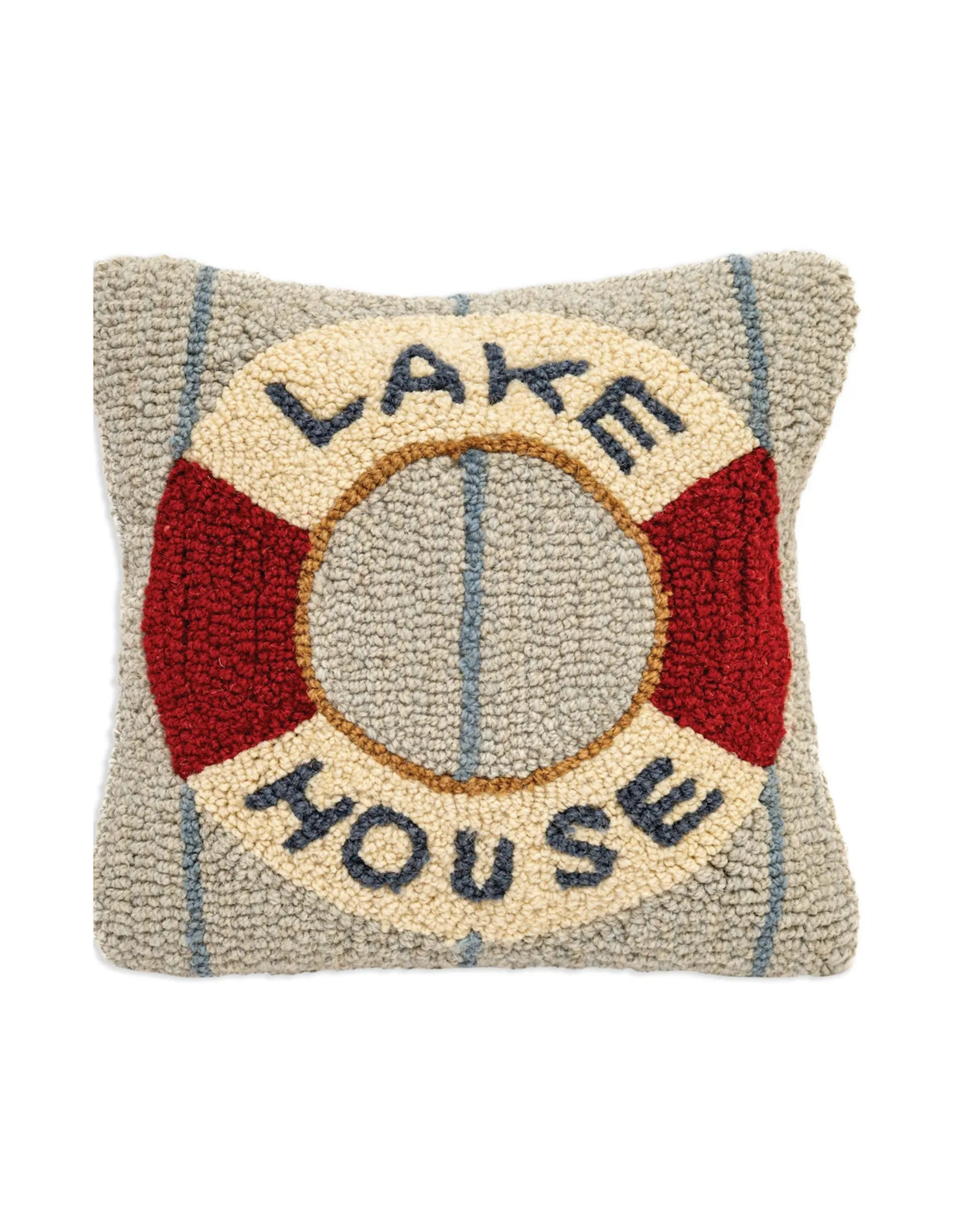 Chandler Four Corners Lake House Hooked Wool Pillow