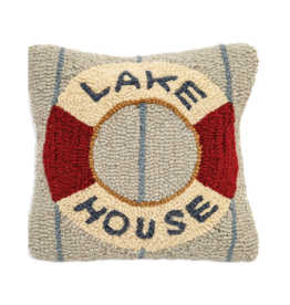 Chandler Four Corners Lake House Hooked Wool Pillow