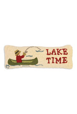 Chandler Four Corners Lake Time Hooked Wool Lumbar Pillow