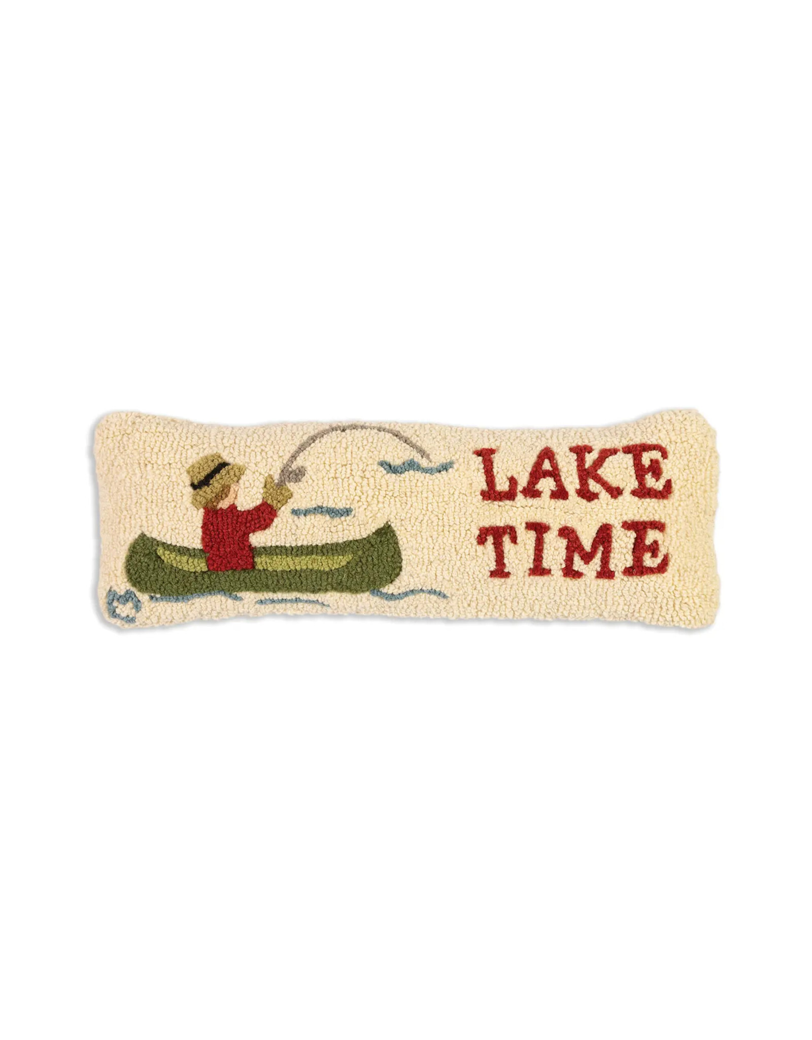 Chandler Four Corners Lake Time Hooked Wool Lumbar Pillow