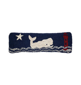 Chandler Four Corners Whale Watch Hooked Wool Lumbar Pillow