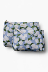 Rifle Paper Hydrangea Zippered Pouch Set