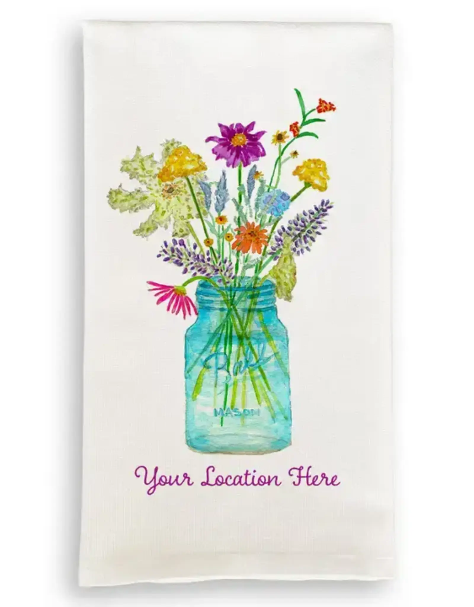 French Graffiti Wildflowers Towel Lake Forest