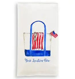 French Graffiti Beach Bag Lake Forest Towel