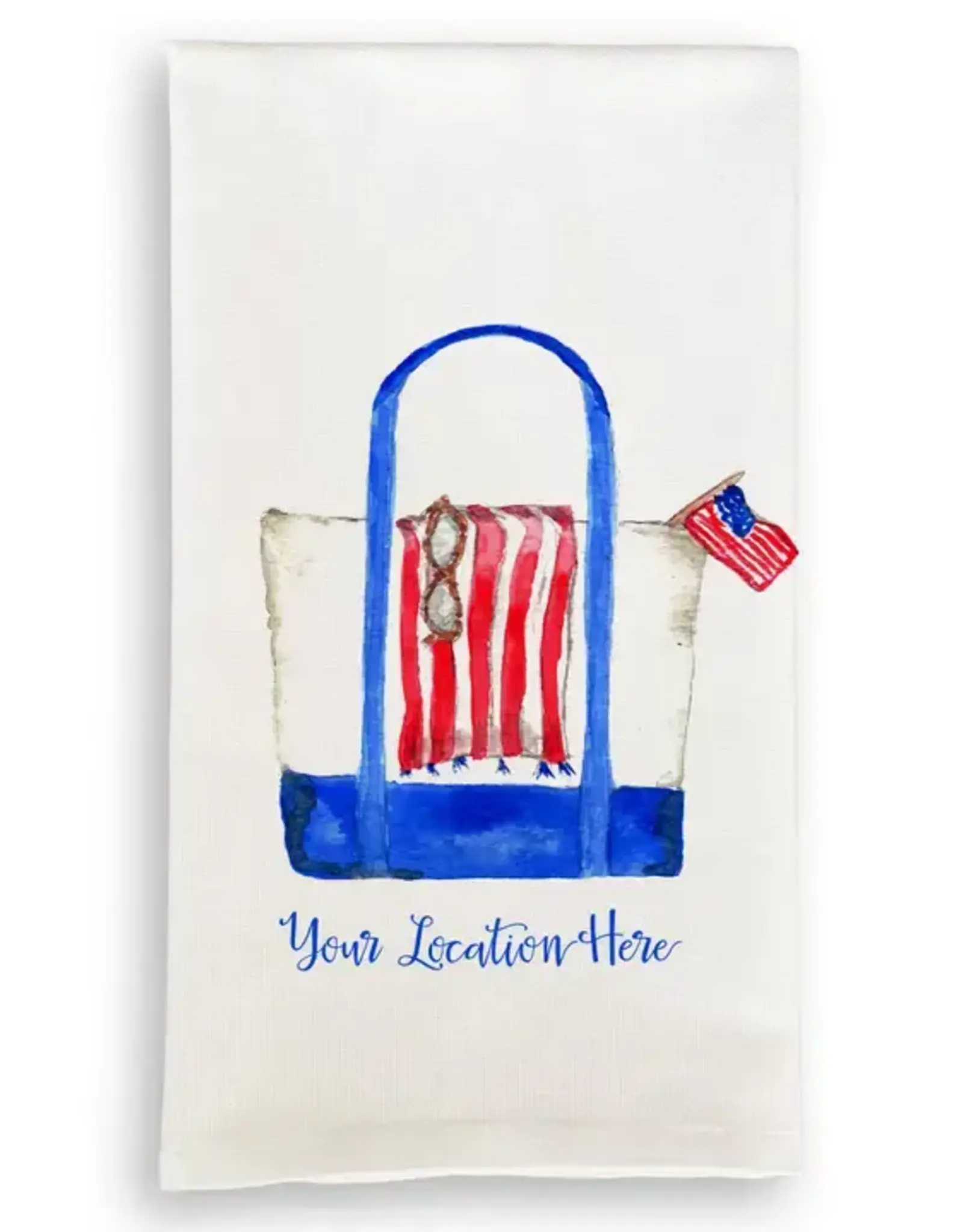 French Graffiti Beach Bag Towel Lake Bluff