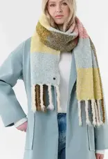 Fraas Boucle Colorblock Scarf Safari Green