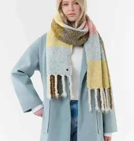 Fraas Boucle Colorblock Scarf Safari Green