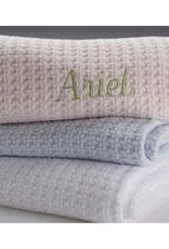 A Soft Idea Basketweave Blanket Blue