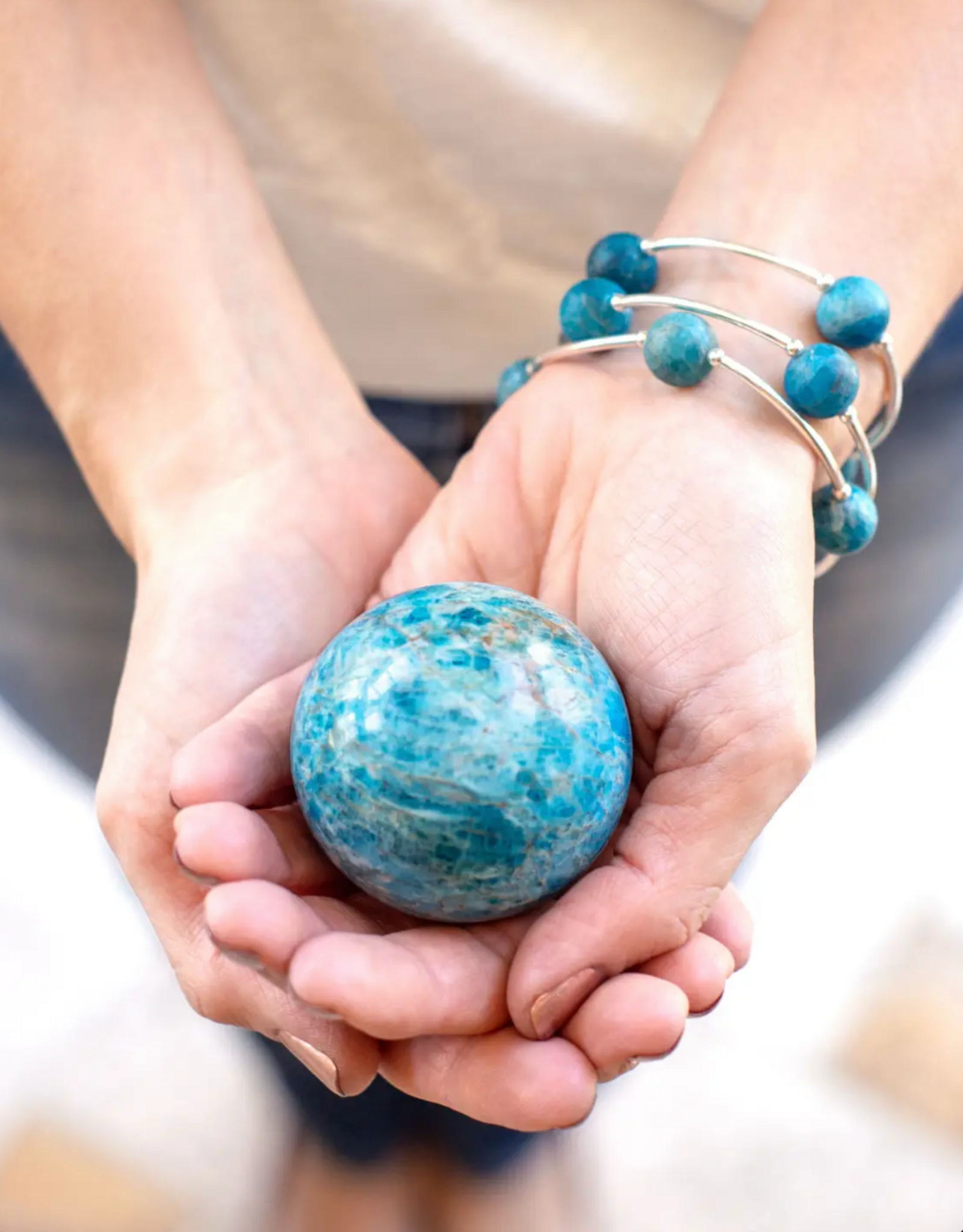 Made As Intended  12mm Apatite Blessing Bracelet