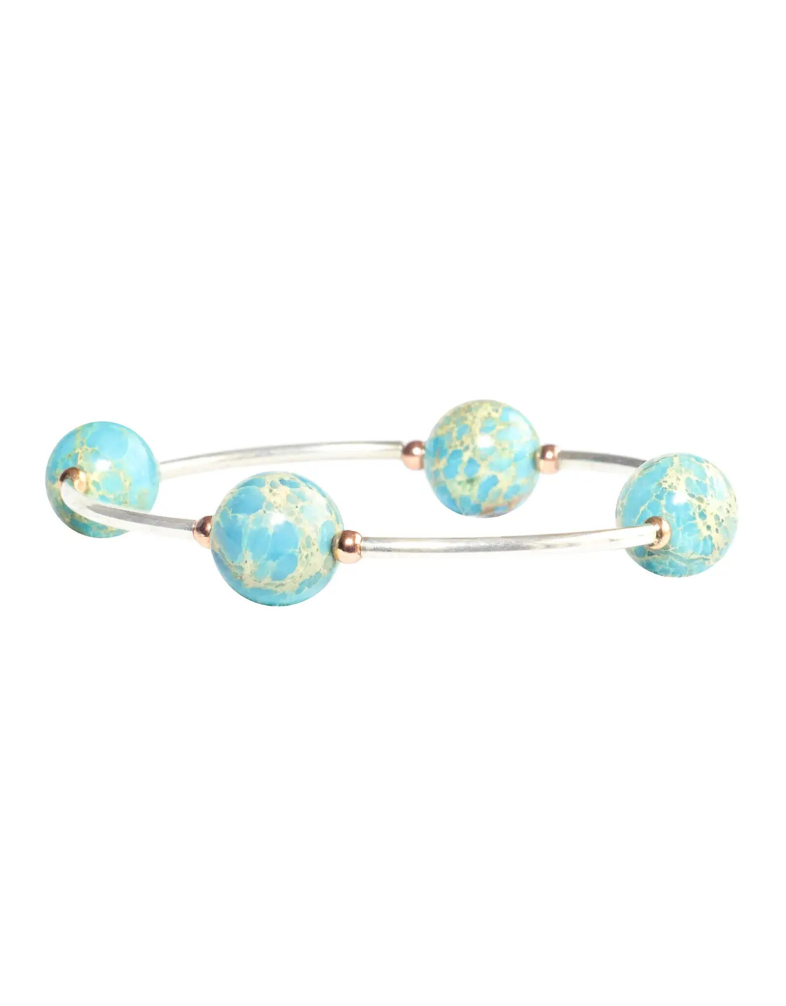 Made As Intended 12mm Blue Jasper Blessing Bracelet