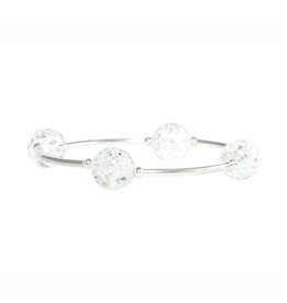 Made As Intended 12mm Snowflake Quartz Blessing Bracelet