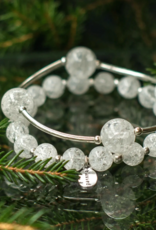 Made As Intended 12mm Snowflake Quartz Blessing Bracelet