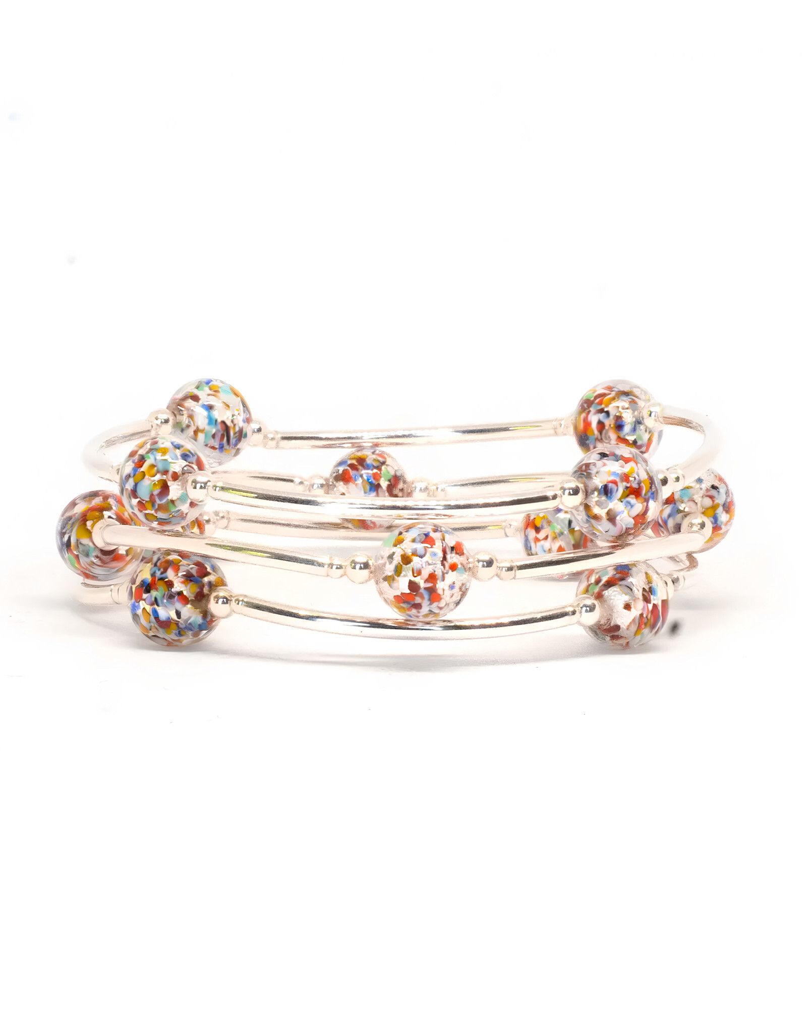 Made As Intended 8mm Confetti Murano Glass Blessing Bracelet
