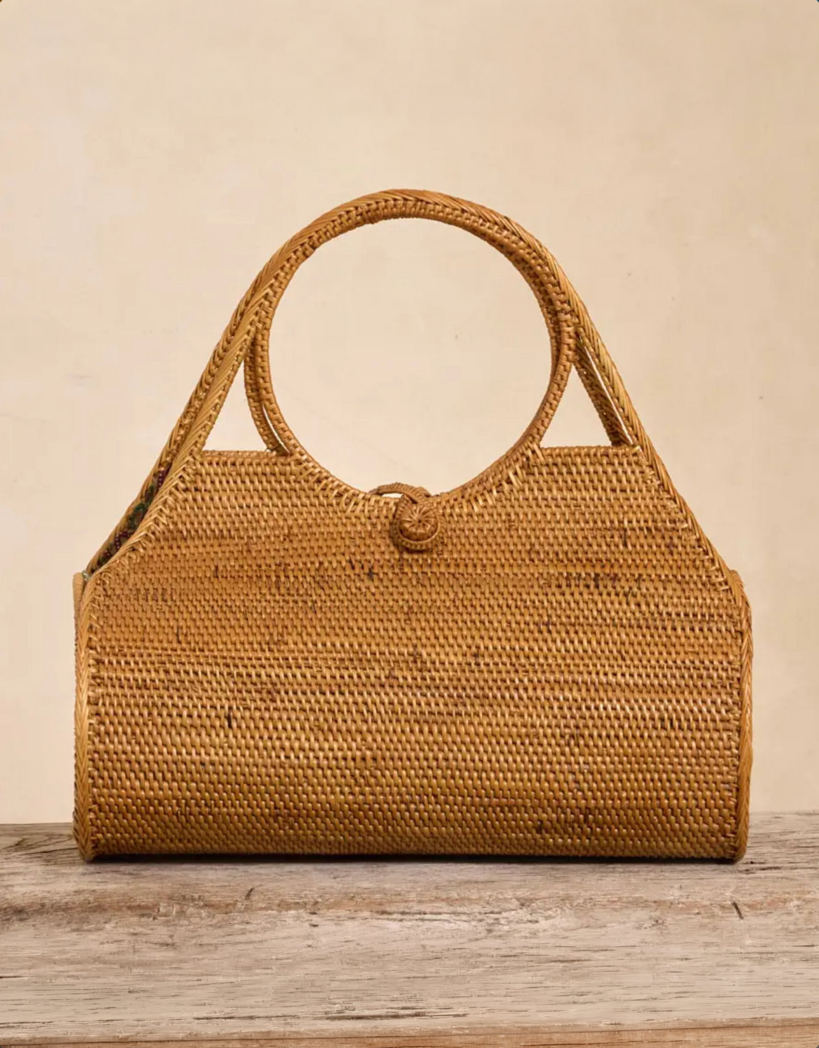 The Winding Road Ata Vine Handwoven Roll Handbag