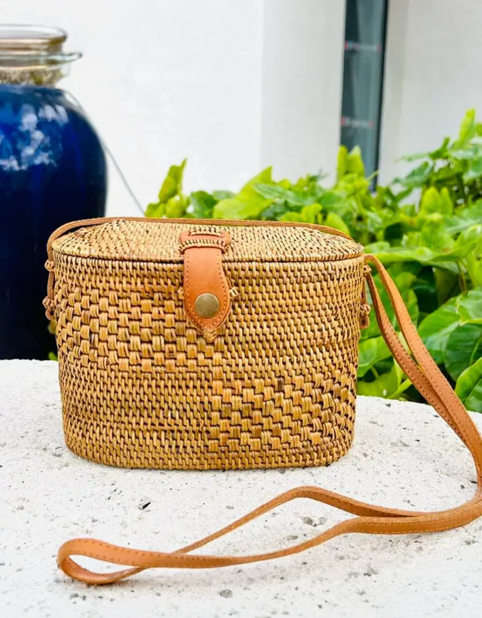 The Winding Road Ata Vine Sewing Basket Crossbody Bag