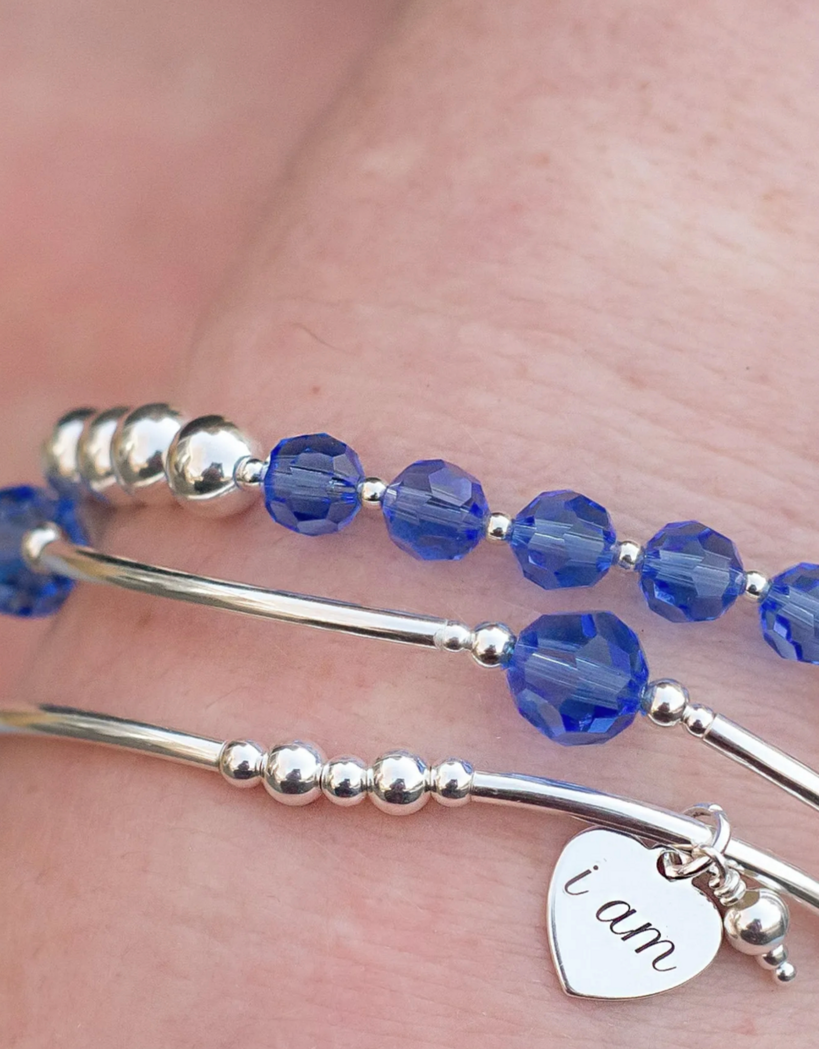 Made As Intended 8mm Sapphire Crystal Blessing Bracelet
