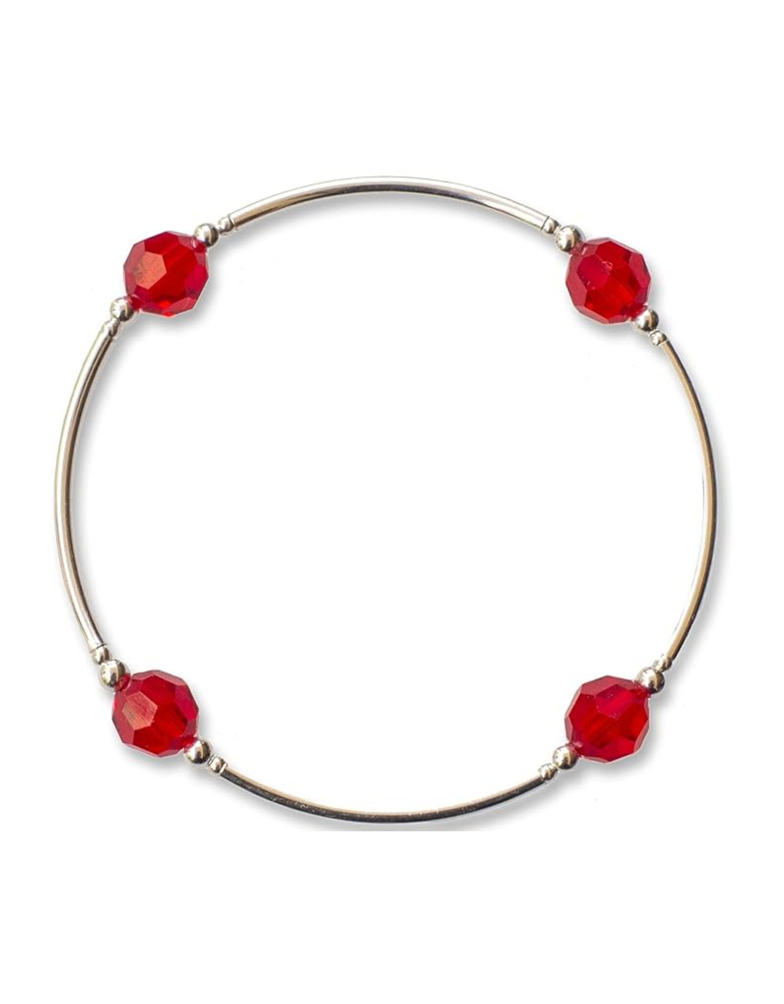 Made As Intended 8mm Ruby Red Crystal Blessing Bracelet