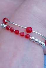 Made As Intended 8mm Ruby Red Crystal Blessing Bracelet