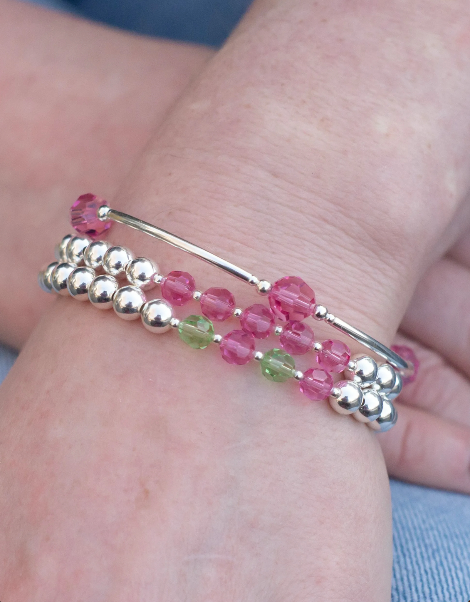 Made As Intended 8mm Rose Crystal Blessing Bracelet