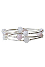 Made As Intended 8mm Snowflake Quartz Blessing Bracelet