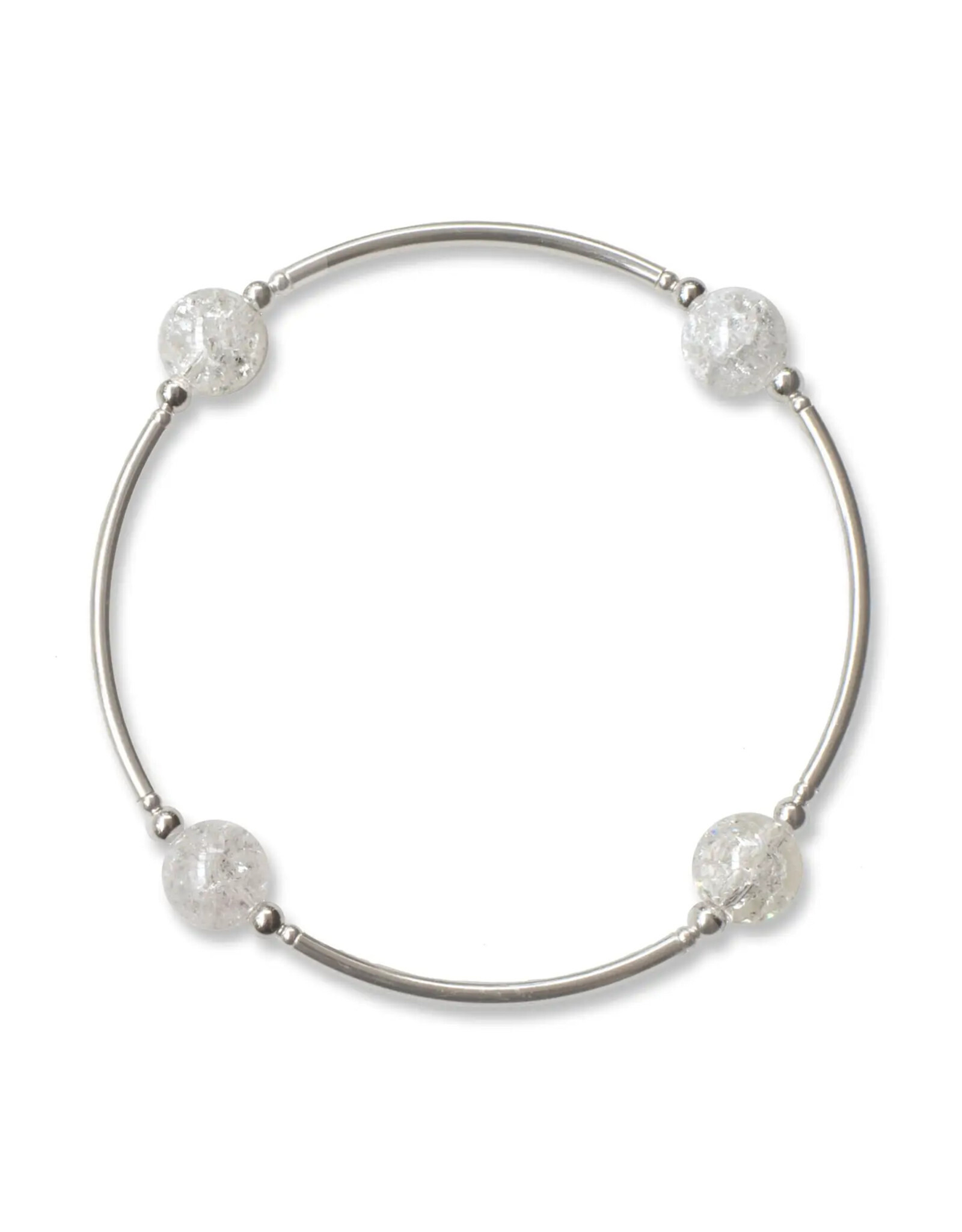 Made As Intended 8mm Snowflake Quartz Blessing Bracelet