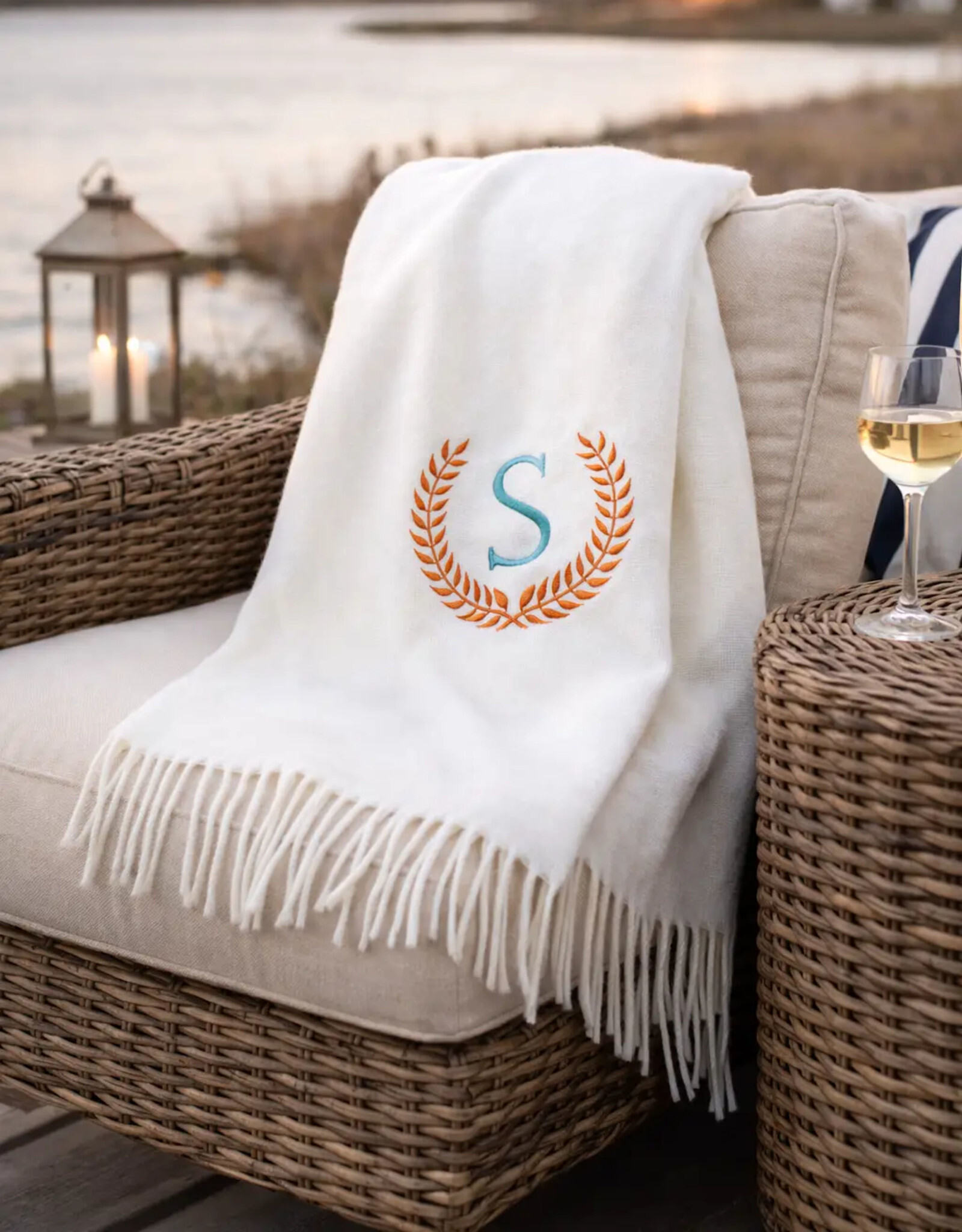 A Soft Idea Sky Solid Plush Cotton Blend Throw