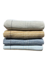 A Soft Idea Light Grey Windowpane Plaid Throw