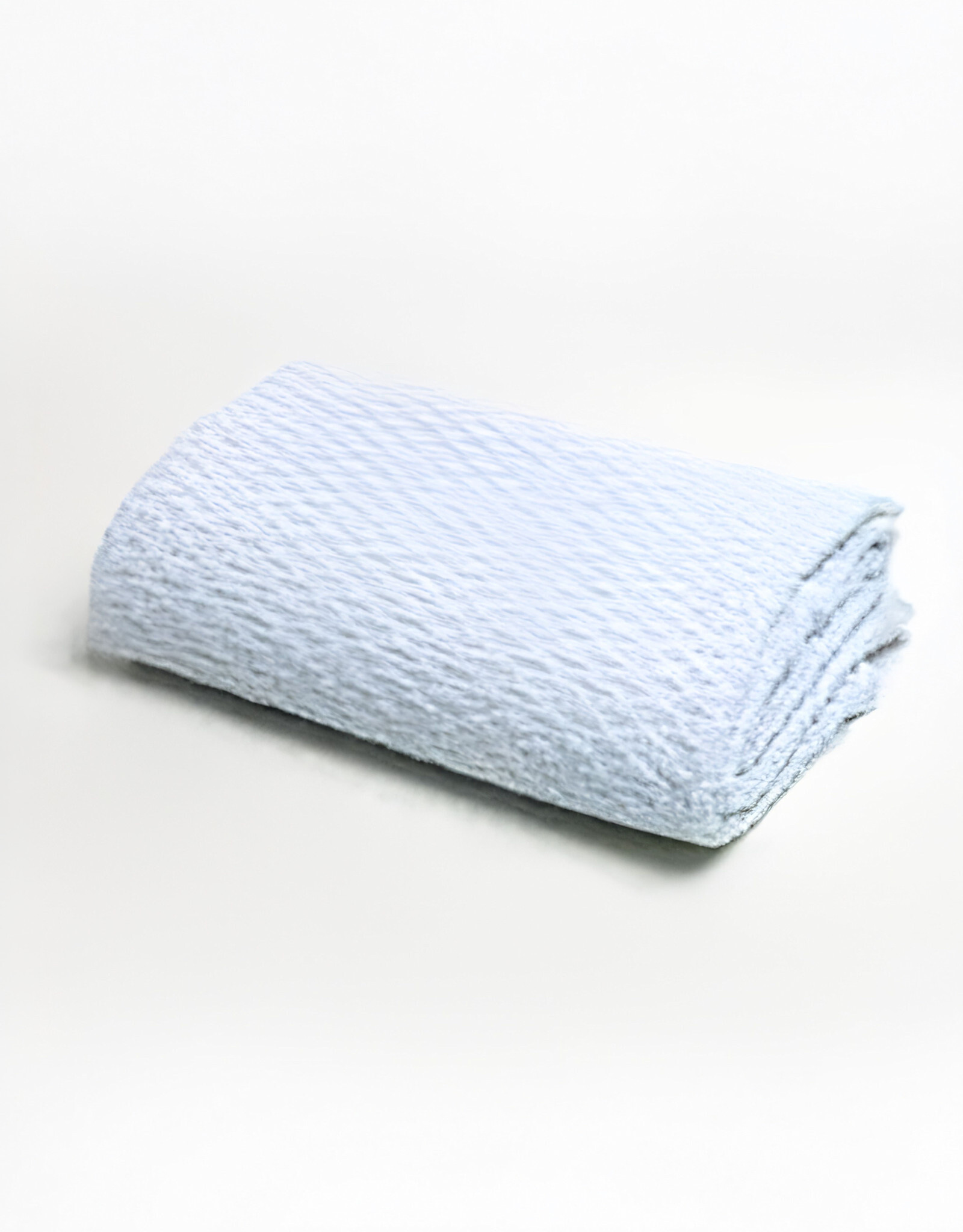 A Soft Idea Blue Baby Stonewashed Basket Weave Crib Blanket with Binding