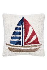 Stripe Sailboat Hook Pillow