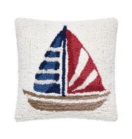Stripe Sailboat Hook Pillow