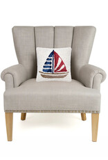 Stripe Sailboat Hook Pillow