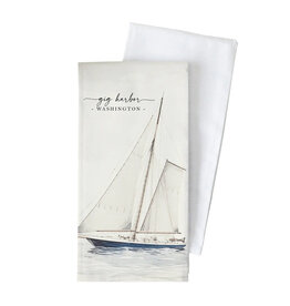 Porter Lane Home Custom Location Sailboat Tea Towel