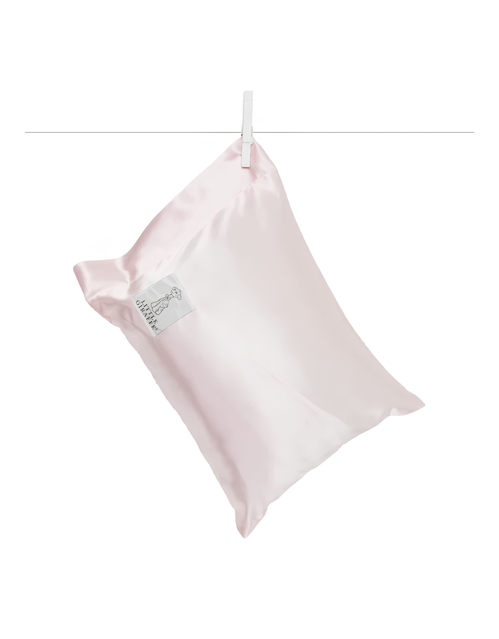 Little Giraffe Pink Satin Decorative Nursery Pillow