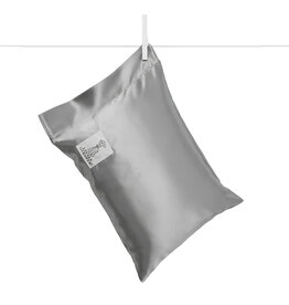 Little Giraffe Silver Satin Decorative Nursery Pillow